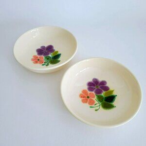 Franciscan Floral Soup Cereal Bowl SET of 2, Retro 1970s USA Flower Power Dishes